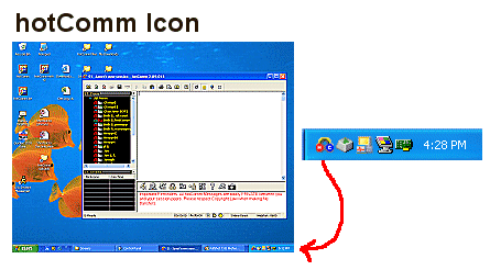 hotComm Lite icon location